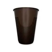 Стакан для горячего 350мл Д90 полипропиленовый 10шт (Коричневый)  Коричневый - фото