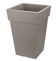 Кашпо ТУБУС 240х240мм 7,5л Французcкий серый, арт. М 3178 Серый - фото