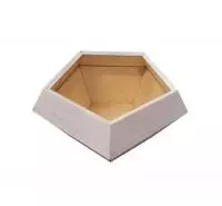 Кашпо геометрическое д/цветов "Додекаэдр" (15*15*10) белый Белый - фото