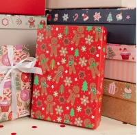 Коробка Сладкий Новый Год, с блестками, 19*13,5*6 см Разноцветный - фото