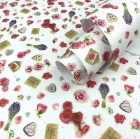 Бумага 1*70 Дизайнерская "Всё для тебя" 80г/м2  70см*10м  - фото