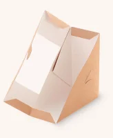 Коробка д/сэндвича 126*126*61 OSQ SANDWICH 60 (50/400) Коричневый - фото