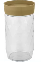 Банка для сыпучих продуктов Plast Team Stockholm 1л шоколадный мокко, арт. PT170210015 Шоколадный - фото