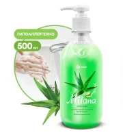 ГрассКрем-мыло жидкое увлажняющее "Milana алоэ вера" (флакон 500мл), арт. 126600 Зеленый - фото