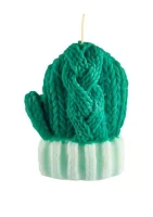 Свеча вязанная  "Варежка"  арт. С-01-12  - фото