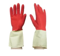 Перчатки Libry, латексные хозяйственные СВЕРХПРОЧНЫЕ БИКОЛОР, белый-красный, L, KHBIC3WR (144) Libry Бело-бордовый - фото