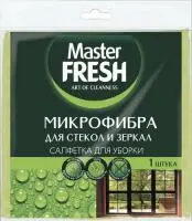 Салфетка для стекол и зеркал микрофибра 1 шт Master FRESH, арт. С0006171, С0006987  - фото