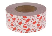 Лента бордюрная 50м h50 w40 Сердечки (+/-5%) Красный - фото