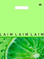 Сумка-пакет 40*31 прор.ручкой лам Лаймовая свежесть 1/50 (1300)  - фото