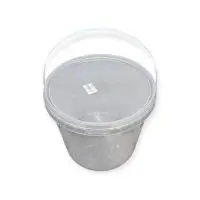 Комплект Ведро 5,6л прозрачное New + Крышка д/ведра прозрачная d-220 NEW Прозрачный - фото