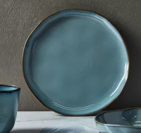 Тарелка обеденная Ivlev Chef Органика 26х2,5см, фарфор, серый арт. 816-381 Серый - фото