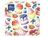 Салфетки Pero Prestige 33*33 3сл 20л*12 Праздник "Тирамису"  - фото