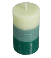 Свеча столбик рустик 60х105 3-х цвет. Хвойный лес, арт. 84581715  - фото