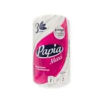 Полотенце бумажное Папиа MAXI 3сл 1рул целлюлоза 180 листов Белый - фото