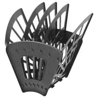 Лоток д/бумаг 5-ти секционный, 4 отделения черный/серый ЛТ414 235685,237022, 237021 Черный - фото