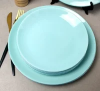 Тарелка обеденная ДИВАЛИ ЛАЙТ ТЮРКУАЗ 25см, арт. P2611 Бирюзовый - фото