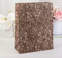 Пакет бумажный LARGE REAL MOOD 360x120x410/Pap-Pa10 Paper MONO 35 8p. diam110mm fiocco MARRONE 16433671060 1643/60 1/10 1шт  - фото