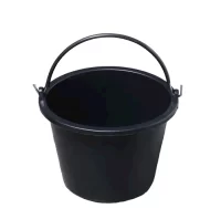 Ведро строительное мерное резинопластик 6л, арт 2685 Черный - фото
