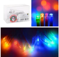 Электрогирлянда светодиодная 3 м, 20 ламп, батар., цветная, S0547 Разноцветный - фото