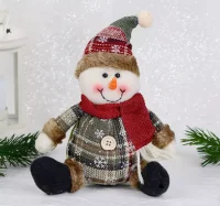 Украшение новогоднее "Снеговик" 15*8*20см Е101  - фото