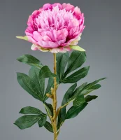 Цветок искусственный декоративный "Пион" 95*19см, 1шт, св.розовый  - фото