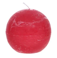 Свеча ШАР Рустик Д80 Красный, арт. 36945  - фото