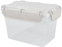 Контейнер герметичный для продуктов Plast Team BERGEN с защелками 0,7л пепельный жемчуг, PT104210024 Жемчужный - фото