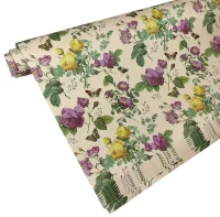 Бумага 1*70 Дизайнерск  "На летней клумбе" 80г/м2  70см*10м 1ШТ  - фото