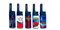 Зажигалка бытовая мини Флаги Raider, R-10036 (25)  - фото