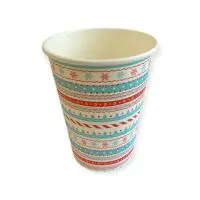Стакан бумажный 350мл для горячего Снежинки D90 50шт Разноцветный - фото