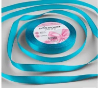 Лента тканная атласная 10мм*25Y Голубой 10шт/упак 800 т.м., F014-10/20 Голубой - фото