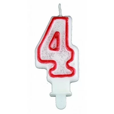 Свеча цифра 4 (62-44)  - фото
