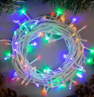 Гирлянда НИТЬ ECO. IP20, 10 м, Н.Б. LED-100-220V, 8 режимов, МУЛЬТИ арт.3556795  - фото