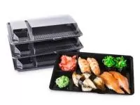 ТЦ50шт Комплект КД-011(Контейнер КД-011 дно черн (540)+крышкаР КД-011) Черный - фото