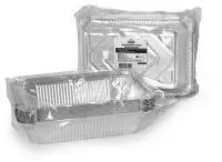 Алюм.формы прямоуг.780мл, 210*140*38мм, 10шт (30), 402-718 Серебро - фото