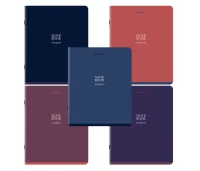 Тетрадь А5 48л. BRAUBERG скоба, клетка, SoftTouch, NoteBookMono (микс в спайке), 405325 Микс - фото