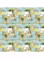 Упаковочная бумага Желтые тюльпаны  плотность 80 г/м2/ 100х70   арт.75202 Разноцветный - фото