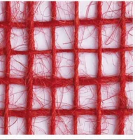 Лента п/э из джута DECO JUTE nastro tess. mm 50x3m in T.R. 40065020401 ROSSO  - фото