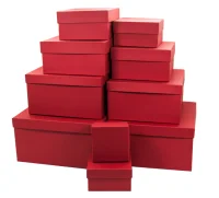 Коробка Вишневый, 22.5*22.5*12.5 см Бордо - фото