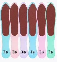 Терка Lei, педикюрная, абразивная,  2-х сторонняя, деревянная, цветная, 430000 Микс - фото