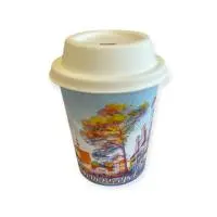 Комплект: Стакан бум. 250мл Светлогорск+Крышка ECOLID-80мм 5 штук Разноцветный - фото