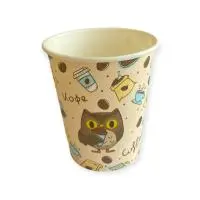 Стакан бум. 250мл  д/гор Совы D80  50шт Разноцветный - фото