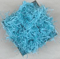 Наполнитель для коробок бумажный №20, Яркоголубой 100гр в упаковке, арт. Н0758-20 Голубой - фото