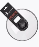 Крышка стеклянная с мет.ободком 24 см*20, арт. ЭТ-70478 Прозрачный - фото