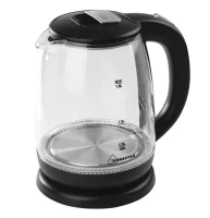 Чайник Homestar HS-1018 (1,8 л) стекло, черный   - фото