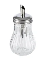 Сахарница 0,2 мл, DOLCE, стеклянная с дозатором из нерж стали арт. 103762 Прозрачный - фото