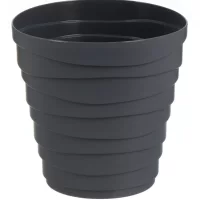 Кашпо "Бархан" (1,4л) Цв. Антрацит, (Арт. КШ-4316) Антрацит - фото