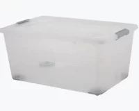 Ящик для хранения BERGEN 40л натуральный, арт. PT6567НАТ-5 Прозрачный - фото