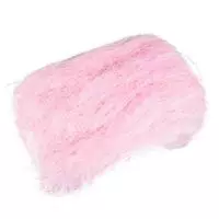 Наполнитель для коробок сизаль, Светло-розовый 100гр в упаковке, арт. А023 Розовый - фото