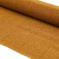 Бумага гофрированная простая 50см*2,5м светло-коричневая, арт. CR180/567 Коричневый - фото